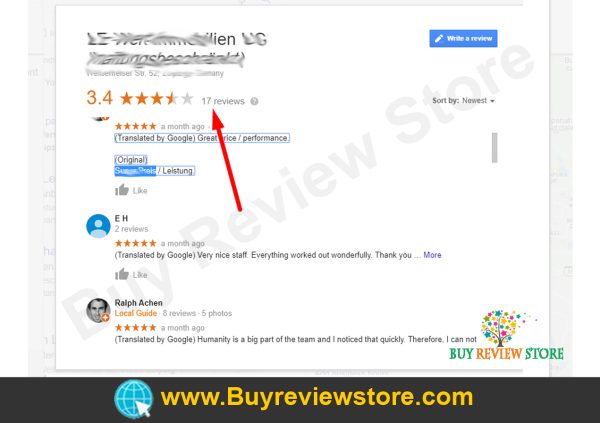 Google Places 5 Star Reviews Proof 1