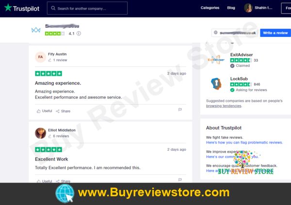 Trustpilot 5 Star Rating & Reviews Proof 6