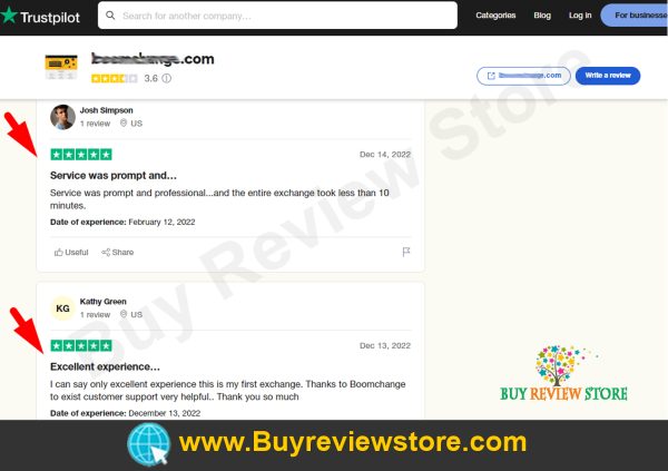 Trustpilot 5 Star Rating & Reviews Proof